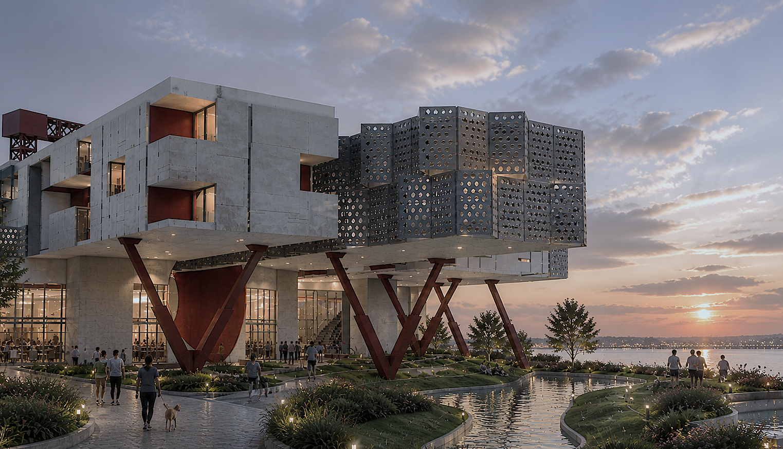 WATERFRONT / SUNSET ELEVATION